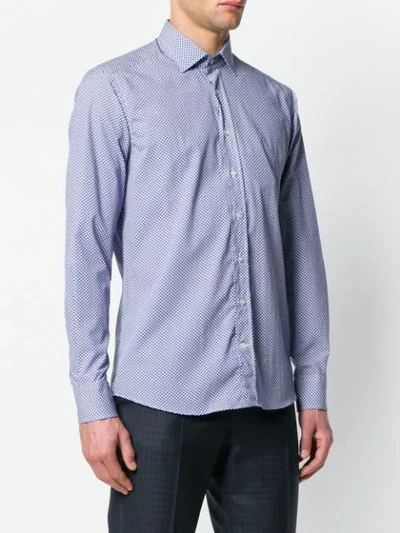 Shop Etro Geometric Long-sleeve Shirt In Blue