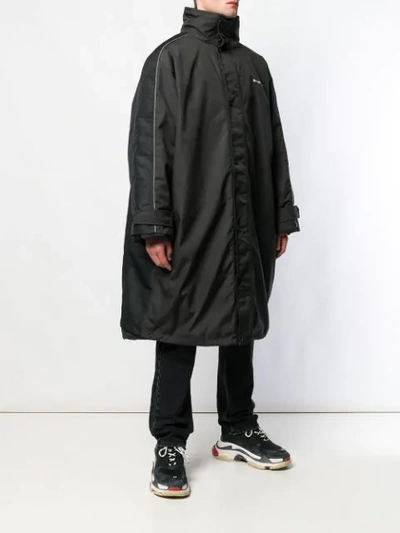 Shop Balenciaga Padded Lining Raincoat In Black