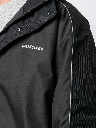 Shop Balenciaga Padded Lining Raincoat In Black