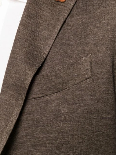 Shop Lardini Single-breasted Blazer - Brown