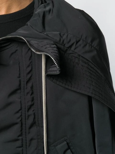 Shop Rick Owens Oversized Parka Coat In Black