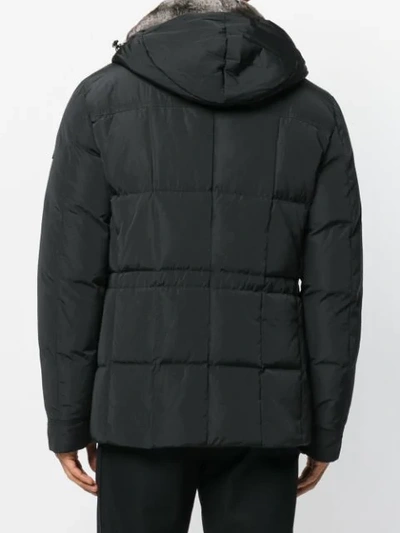 Shop Peuterey Padded Hooded Jacket - Black