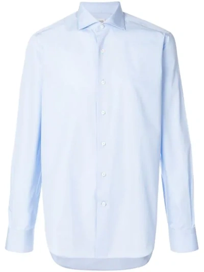 Shop Alessandro Gherardi Long Sleeved Shirt In Blue