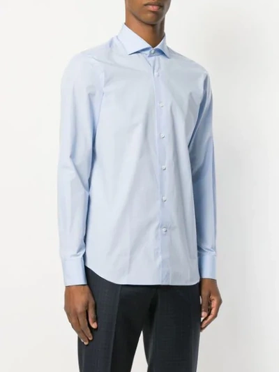 Shop Alessandro Gherardi Long Sleeved Shirt In Blue