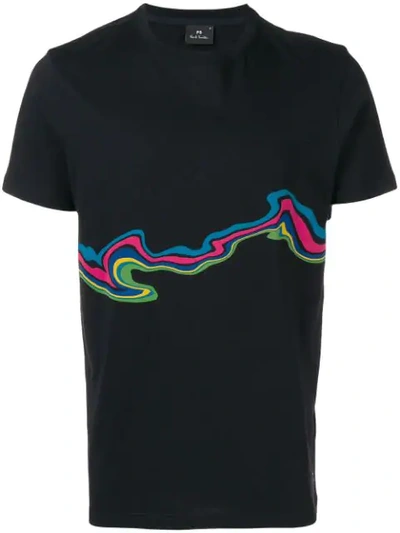 Shop Ps By Paul Smith Printed T-shirt - Black