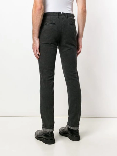 Shop Incotex Check Straight-fit Jeans - Grey