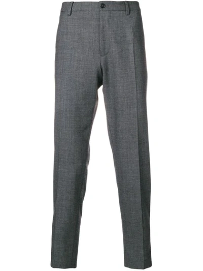 Shop Dolce & Gabbana Cropped Tailored Trousers In Grey
