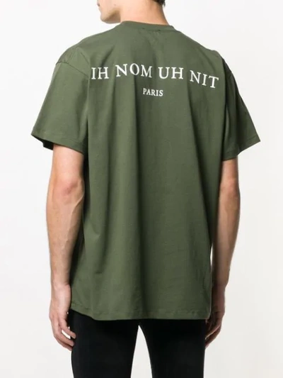 Shop Ih Nom Uh Nit Printed Patch T-shirt - Green