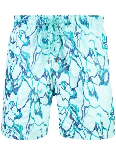 Shop Vilebrequin Embroidered Swim Shorts In Blue