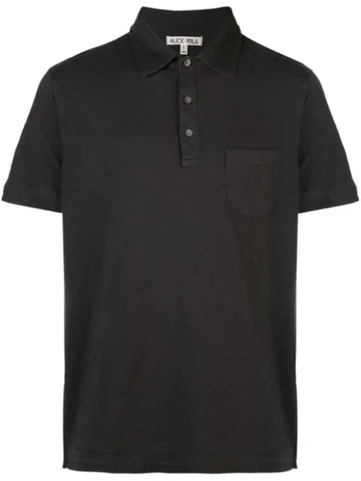 Shop Alex Mill Rugby Polo Shirt In Black