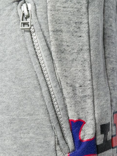 Shop Facetasm Cropped Logo Track Pants In Grey