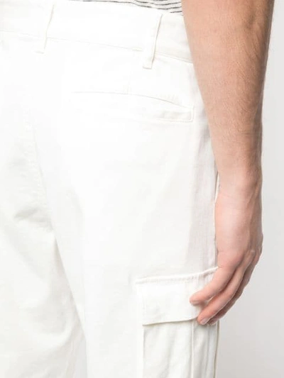 Shop Barena Venezia Cargo Pocket Straight Trousers In White