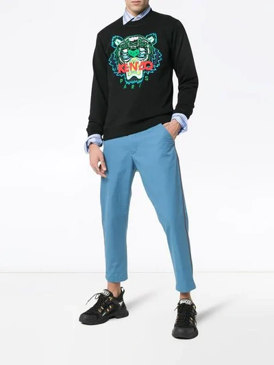 Shop Kenzo Tiger Appliqué Sweatshirt In Black