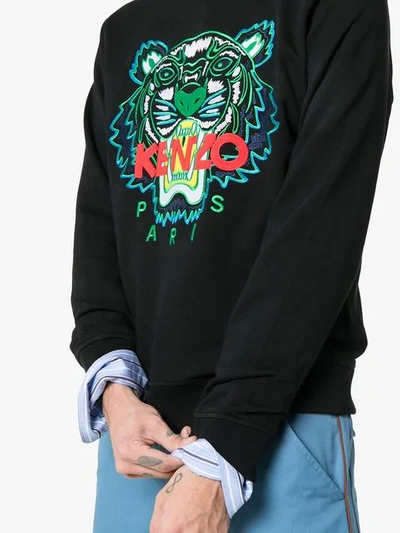 Shop Kenzo Tiger Appliqué Sweatshirt In Black