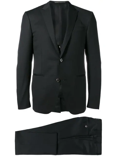 Shop Corneliani Classic Vest Suit In Black