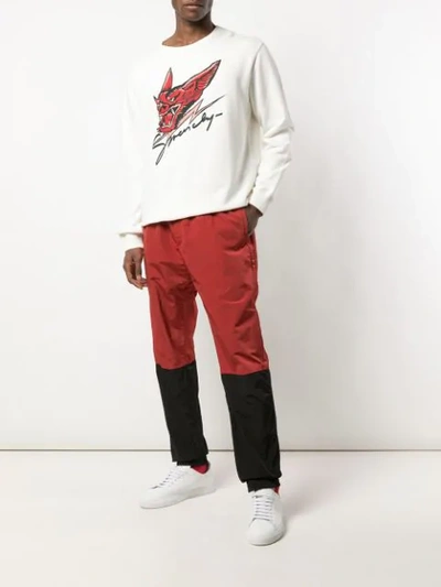 GIVENCHY TWO TONE TRACK PANTS - 红色
