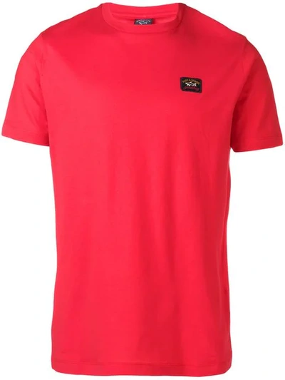 Shop Paul & Shark Logo Patch T-shirt In Red