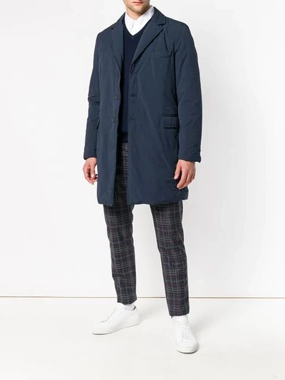 Shop Aspesi Button-up Parka Coat In Blue