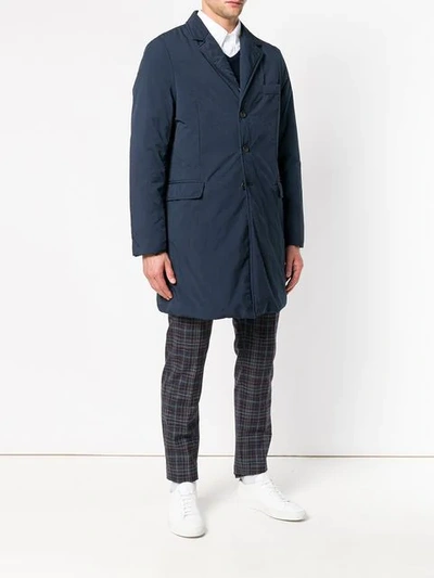 Shop Aspesi Button-up Parka Coat In Blue