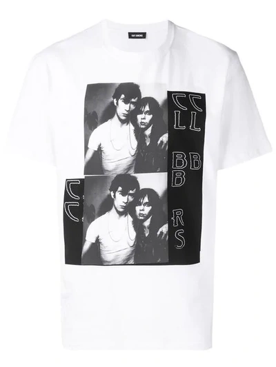 Shop Raf Simons Photo Print T-shirt In White