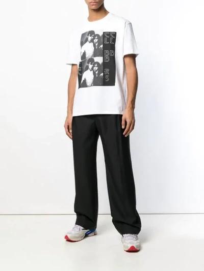 Shop Raf Simons Photo Print T-shirt In White