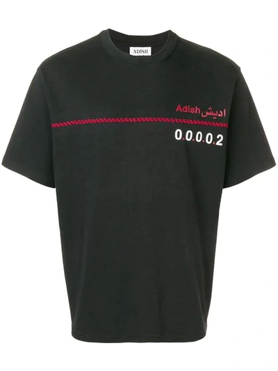 Shop Adish Logo T-shirt In Black