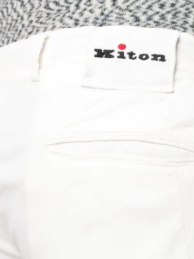 Shop Kiton Low Rise Shorts In White