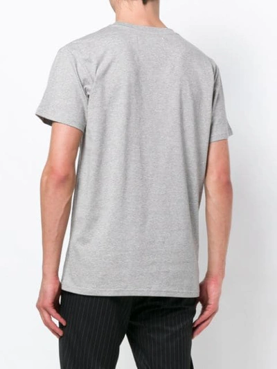 Shop Han Kjobenhavn Embroidered Logo Short Sleeve T-shirt In Grey