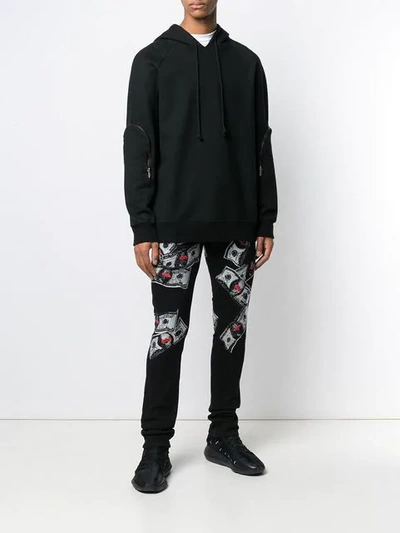 Shop Philipp Plein Dollar Bill Skinny Jeans In Black