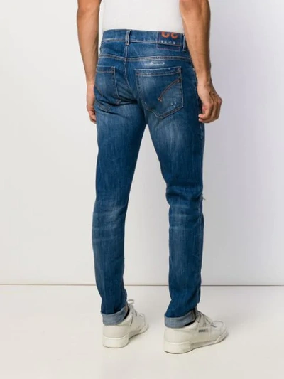Shop Dondup Distress Slim-fit Jeans In Blue