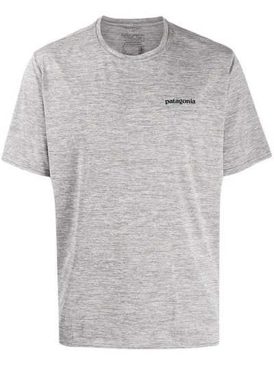 Shop Patagonia Back Logo Print T-shirt In Grey