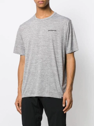 Shop Patagonia Back Logo Print T-shirt In Grey