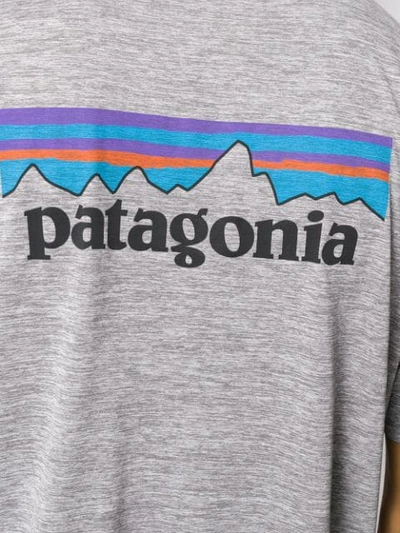 Shop Patagonia Back Logo Print T-shirt In Grey