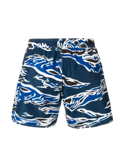 Shop Versus Printed Swim Shorts In Blue