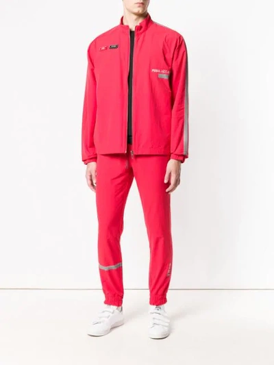 Shop Puma Zipped Jacket In Red