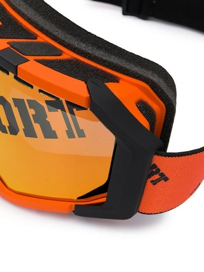 Shop Plein Sport Logo Print Ski Sunglasses - Orange