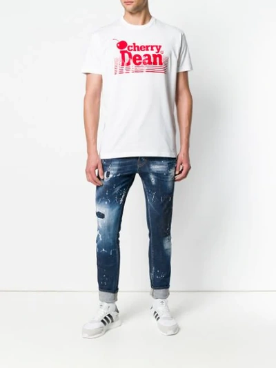 Shop Dsquared2 Distressed Slim In Blue