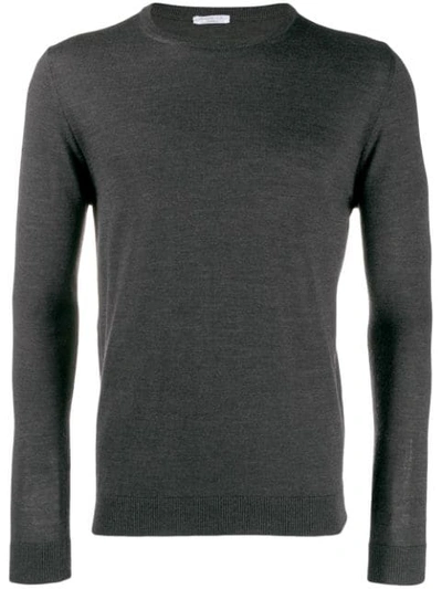 Shop Cenere Gb Fine Knit Fitted Sweater In Grey