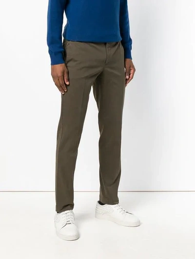 Shop Pt01 Tailored Fitted Trousers In Brown