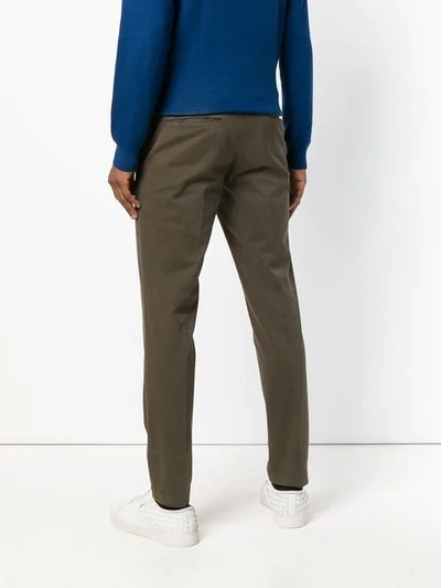 Shop Pt01 Tailored Fitted Trousers In Brown