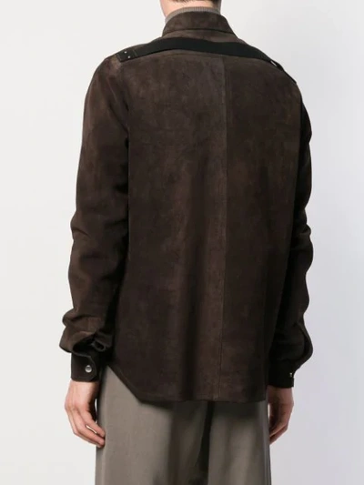 Shop Rick Owens Chest Pocket Jacket In Brown