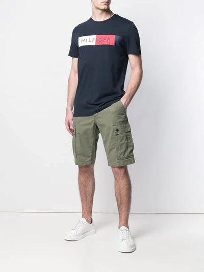 Shop Tommy Hilfiger Lightweight Cargo Shorts In Green