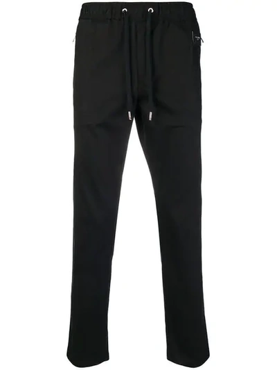 Shop Dolce & Gabbana Basic Drawstring Track Pants In Black