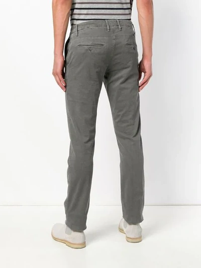 Shop Siviglia Slim Fit Trousers In Grey