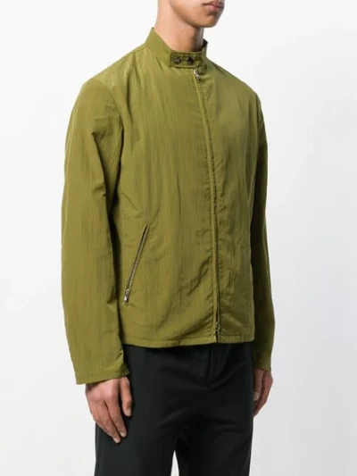 Shop Yohji Yamamoto Vintage Banded Collar Lightweight Jacket - Green