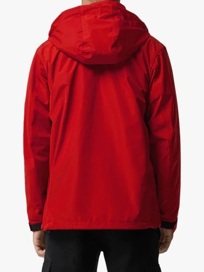 Shop Burberry Packaway Hood Shape-memory Taffeta Jacket In Red