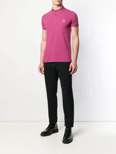 Shop Hugo Boss Polo Shirt In Purple
