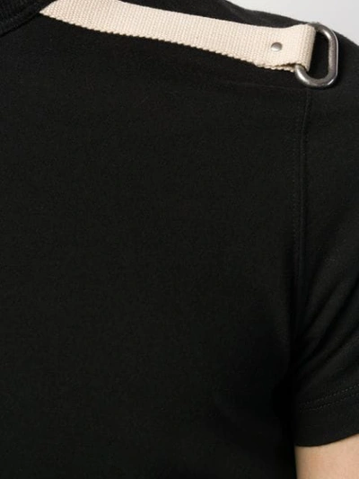 Shop Rick Owens Strap Detail T-shirt In 0921 Black/natural