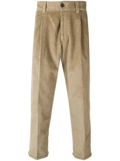 Shop Pt01 Corduroy Cropped Trousers - Neutrals