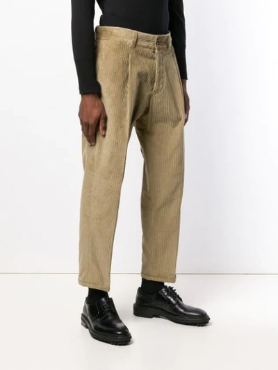 Shop Pt01 Corduroy Cropped Trousers - Neutrals